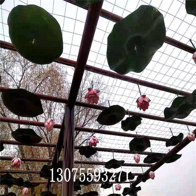 玻璃钢荷叶雕塑